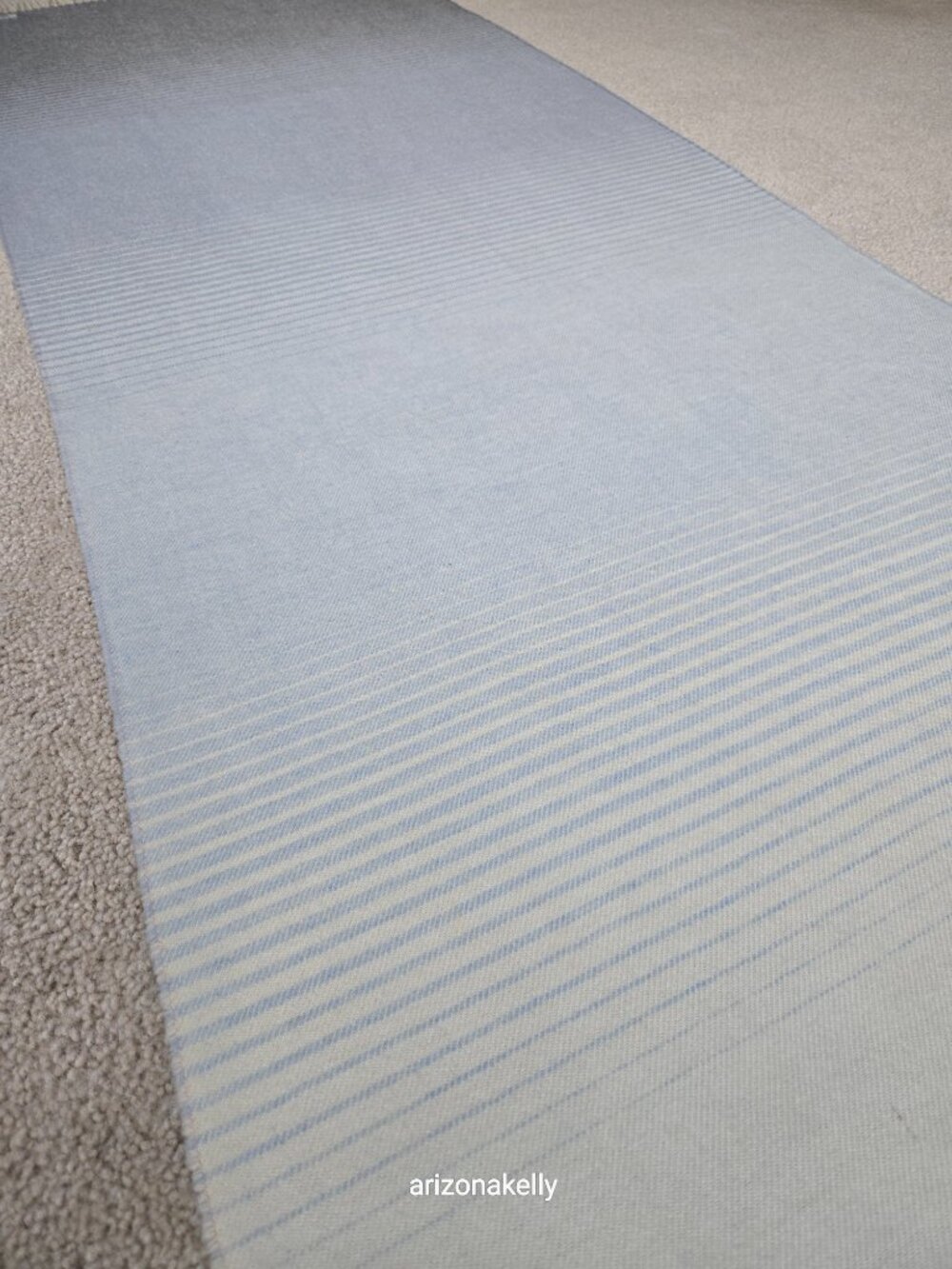 McNutt Lambswool Scarf Blue, Grey, Creme with Stripes Ireland Oversized - Picture 11 of 14